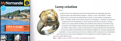 Discover an article about Normandy Jeweller Fabrice Leroy in My Normandie Magazine